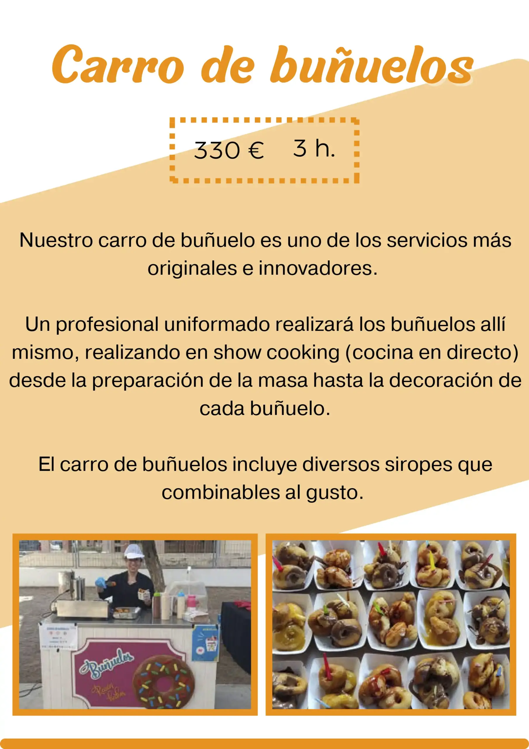 Comuniones 2027-bunuelos Carro de buñuelos
